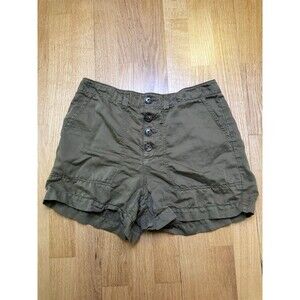 LOFT Khaki Button-Up Women Shorts